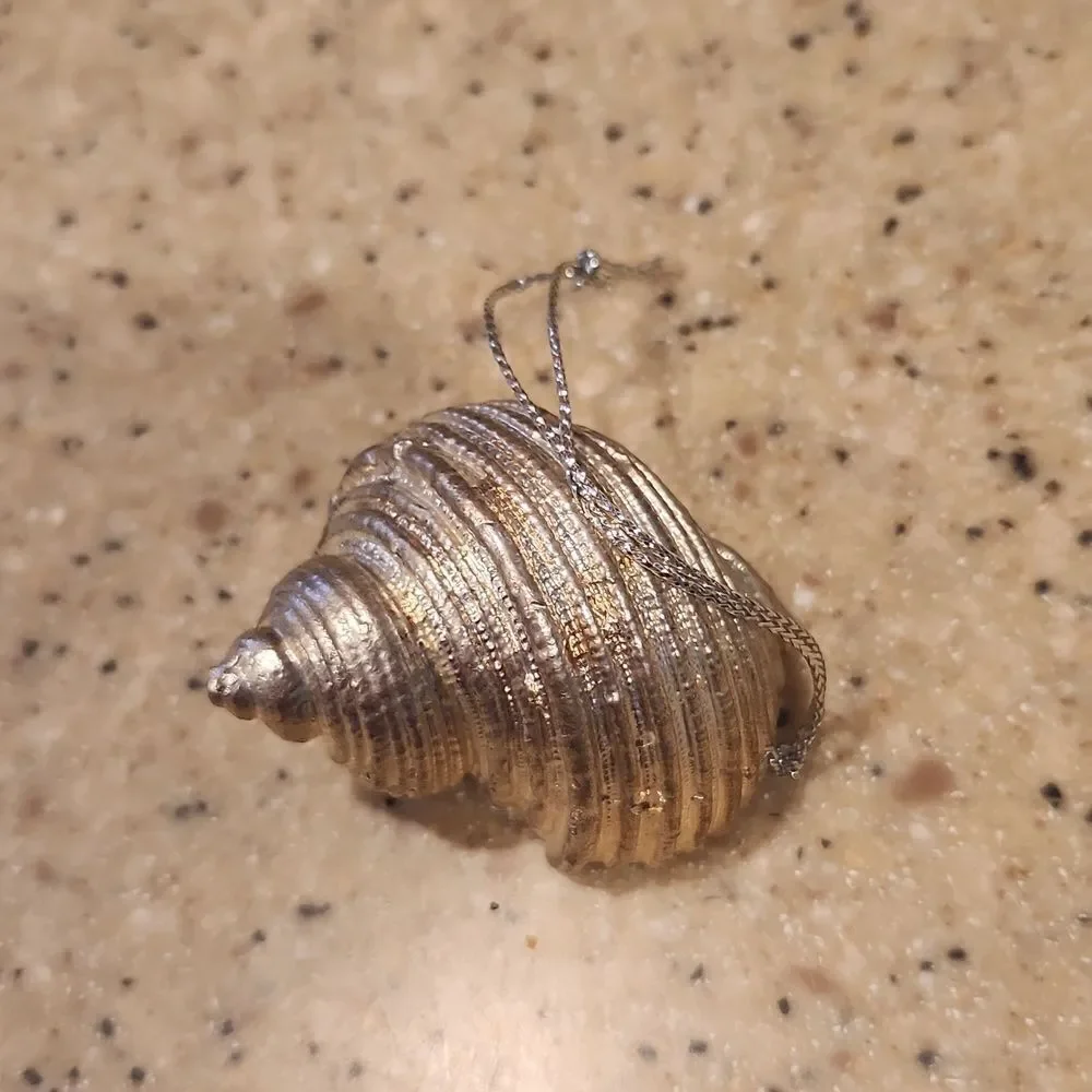 Silver Shell Christmas Ornament Prosperity Tree Farms New